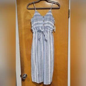 **NWT**JAPNA STRIPED SLEEVELSS KNEE LENGHT 100% COTTON DRESS